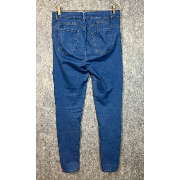 Wax Jean Butt, I Love You Blue Skinny Jeans Size 13 Style 90210 - Picture 3 of 7